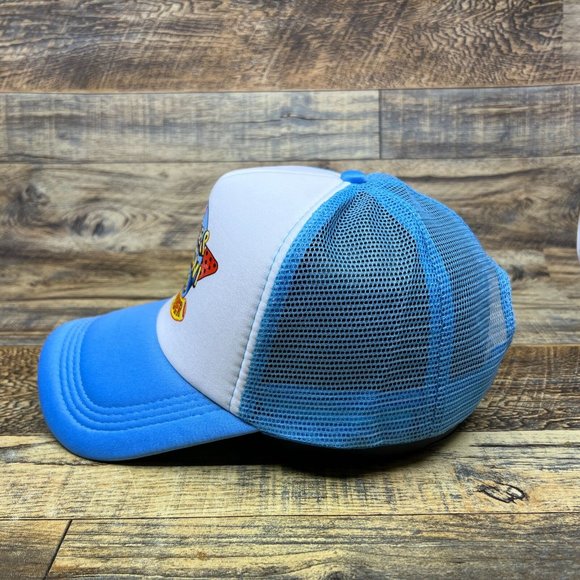 Kraft Macaroni And Cheese Mens Trucker Hat Blue Snapback Club Member 90s Cap - Picture 4 of 8